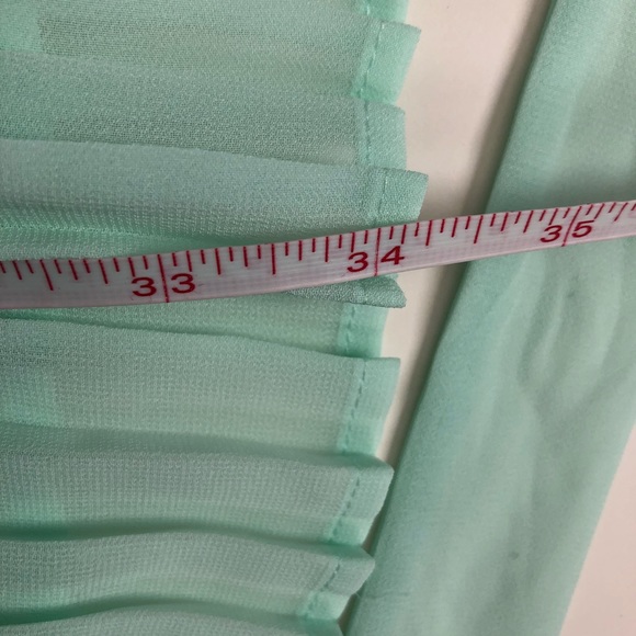 NWT Forever 21 Cream & Mint Knee Length Dress Sz M - Picture 8 of 8